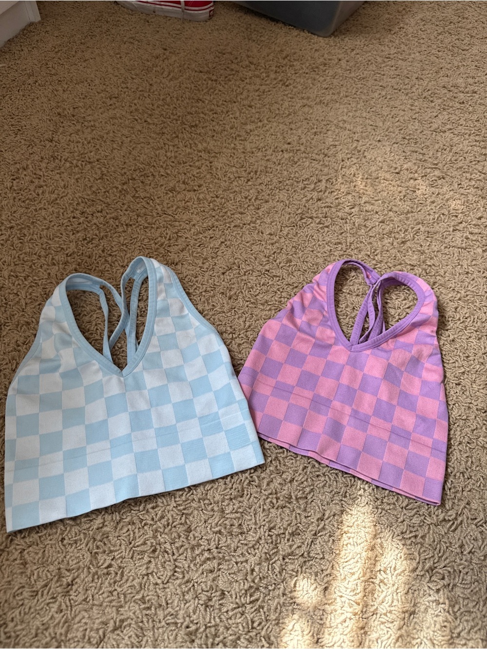 Colsie checkered board Sports Bras/Tops XS
